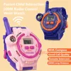 Outdoor Children Interaction Toys Watch Interphone 200M Remote Intercom LED Lights Built In Compass Wrist Watch Walkie Kids Toy 240506
