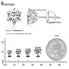 Brincos de pântano Laboratório de corte circular brilhante D-corado Made Diamond 925 Brincos de prata de ouro para mulheres 240507