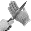 Handskar varm försäljning klass nivå 5 skydd säkerhet anti snitt handskar kök snitt resistenta handskar för fisk kött skärsäkerhet arbetshandskar