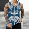 Mode Stripe Print Vest unisex fitness heren tanktop mouwloze grappige onderhemd zwart -wit dialyse mannelijke kleding tops 240507