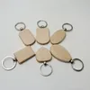 Favor de festas de faia chaveiro de madeira em branco Chave de madeira DIY Tags criativo pequeno presente LT955