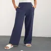 Pantaloni attivi personalizzabili con logo addensato gamba larga spazzolata in alto con tasca slim tascabile sport yoga casual