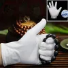 Gants de travail de coton blanc gants hommes femmes étiquette serveuse conducteur bijoux gants inspection travail gants de doigt complet protecteur protecteur