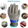Gants gants anticuats en acier inoxydable, protection de travail, sécurité, massacre, boucher, coupe, métal à poisson, gant en métal