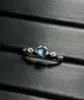 Cluster Rings S925 Sterling Silver Pure Natural Moonlight Stone Ring Vintage Crown Opening Design utan optimerad huvud