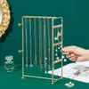 Стоялка для ювелирных украшений на рабочем столе висеть в ювелирных украшениях с базой и золотой рамой Q240506