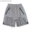 Trend Original 1:1 Rhuder Designer Short Pants Angeles Fashion Summer High Street Letter Print Drawstring 3m Reflective Hip Hop Casual Pants Shorts Pants