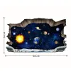 Aufkleber 3D Außenraum Planeten Wandaufkleber Kosmische Wandtattoos Kinderzimmer Baby Schlafzimmer Deckenbaum Galaxy Planeten Wandaufkleber
