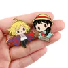 Japonais Anime Movie Game Personnages Emorde Épingle Mignon de films d'anime Couvrages Anime Games en émail Hard Émail Collectionne Metal Cartoon Brooch Backpack Hat Sac Col Collit Badges