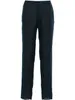 Designer Mens Pants Linen Blend Kiton Mid-Rise Slim Cut Chinos byxor för man Casual Long Pant Navy Blue