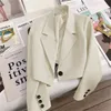 Giacca blazer a corto di moda coreana Donne a maniche lunghe Ladies Streetwear Color Single Short Abbassia