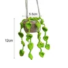 Decorative Figurines Knitted Hangings Plants Artificial For Home Decor Indoor Hanging Plant Basket Rear View Car Interior