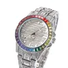 Ice-Out Bling Diamond Watch for Men Women Hip Hop Mens Quartz Watches Rostfritt Steel Band Business Wristwatch Man Unisex Gift 3139