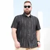 Camisas casuais masculinas Baisheng Fat Man Short Summer Summer Shirt