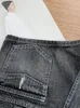 Jeans pour femmes style américain vintage sexy gyaru hauteur hauteur enveloppe hanche short denim été 2024 femmes jean conception décontractée pantalon noir