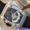 Série de bracelets RM masculine RM07-01 18K Platinum Black Lip Automatic mécanical Womens Watch Luxury Watch