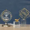 Objetos decorativos Figuras Europeias Retro Globo Hourglass Timer Metal Hour Glass 1530 minutos Hourglass Clock itens domésticos Decoração de mesa T240