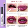 Lakerain Glitter Lip Kit wasserdichtes Verschmutzungsschutz langlebiger glänzender Lippen Glitter Set 4 PCs Glitterpulver für Lippen Nägel Kunst 240507