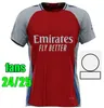 24 25 Maglie da calcio Saka G. Jesus Odegaard Rice Havertz Gunners Martinelli Smith Rowe Thomas Nketiah Zinchenko Saliba Trossard Shirt da calcio Magni per bambini Kit