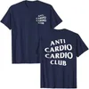 Herren T-Shirts Sommer Anti-Cardio Club Fitnessstudio Lebenssprüche Brief Print Grafik t Tops für Frauen Herren Kleidung Outfits T240506