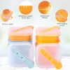 Verktyg 6pcs Silicone Ice Cube Mold Box med lock Single Ice Tray Square Ice Cube Maker Party Kitchen Ice Box Ice Cream Maker Tools Tools