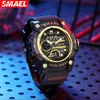 Smael Cool Watch Mens imperméable Night Glow Glow Outdoor Calendar Multifonctional Quartz Fangsheng Corloge