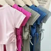 Ensembles de vêtements pour bébés filles en deux pièces sur des tenues de t-shirt à manches courtes coréennes pantalons à manches courtes coréennes à manches