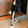 Jupes élégantes slim fit hautes jupes féminines femelles de mode coréenne chaude jupe tricotée sexy divisé bodycon long jupe longue pour les femmes