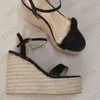 Designer Sandals Espadrille Platform Wedge Sandals Summer Wedding Sandals Adjustable Ankle Strap 8-13cm With Box 291