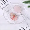 Hanger kettingen waterdruppel kristallen ketting voor vrouwen vlindervleugel natuursteen amethists quartz genezende sieraden levering hanger dhgwm