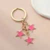 Keychains Bedanyards fofos de estrondo de estronte de estronte Pentagrama -chave do ringue de estrelas Multicolor Stars Principais redes de amizade para homens homens diy jóias feitas artesanais