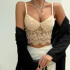 Женские танки Vemina Fashion Hollowing Mesh See Whip Through Dearl Decoration Уличный стиль