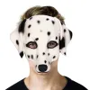 Masken Halbgesicht Dalmatiner Maske PU Foam 3D Realistische Tierfleck -Hundekopfmaske für Halloween Ostern Carnival Party Halloween Maske