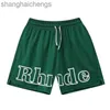 Originele Rhuder Short Pants Summer American Shorts Trend Splicing basketbal Running Sports broek Mens High Street Trendy Loose Casual Quarter Pants