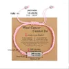 Странд розовая лента браслет браслет для рака молочной железы Особа
