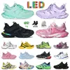 Runners Trainer Tracks 3 Designer Casual Shoes Balincaga Pink Luxus Herren Frauen Top -Qualität weißer Licht auf.