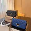 10A Fashion Denim Rivet Piko Vintage Swallow Spalla Strap Donne Borsa Borsa in pelle Borsa Domande Designer Borse Crossbody Chain des Tdhe Des Tdhe