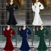 2024 Yeni Tasarımcı Bir Çizgi Elbise Uzun Elbise Kadın Dantel İşlemeli Fishtail Black Fit Gece Elbise Giysileri Elbiseler Kadın Moda Kıyafetleri