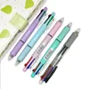 5pcs / set 5 en 1 stylos à billes multicolores 4 couleurs de balle de balle recharge crayon plomb multifonction de bureau de bureau de bureau