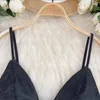 Zbiorniki damskie Bolenie spaghetti zbiornik zbiornikowy Kobiety Niski, jasny jedwabny kamizelka zawiesia solidne bez rękawów Summer Backless Camisole Sexy Dropship