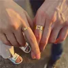Bijoux Black Butterfly Set Couple Fashion Adjustable Key Love Ring
