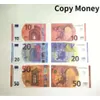 Euro Dollaro 10 Copia 20 Prop 50 100 200 5 500 FORNITÀ FINE FILM MOLDI BILLETS PLAY COLLEZIONE 100PCS/PACCHI