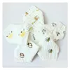 Bibs Burp Cloths 8 couches bébé nouveau-né insrite imprimeur triangle écharpe à tout-petits mousseline coton bandana 30 couleurs C4834 Drop livraison ki dh20v