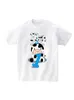 Famille Matching Tenues Famille Look Mommy et moi Vêtements Matching Summer Cow Printing Vêtements Famille Mère fille Fils Père enfants T-shirt D240507