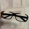 Sonnenbrille Y2K Schwarze Halbrahmen Brille Frauen trendy Spektakel Japaner Anime Oval No Objektiv Brillen Cosplay -Pographie Brille Brille