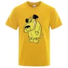 Men's T-Shirts Muttley T shirt Cartoon Funny Cotton Laughing Dog Humor Hihi Hh Haha Fashion Strt T-shirt Men Brand T Shirt T240505