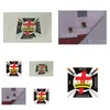 Bannerflaggen Ritter der Templerflagge Malta in hoc signo vinces Kreuzfahrer Christian Freimaurer 3x5 Fuß mit Tarnfunktion