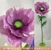 Wedding Props Giant Poppy Silk Flower Artificial Wedding Backdrop Decor T Stage Mall Window Layout Birthday Party Decor