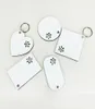 Puppy keychain sublimation MDF key ring paw print wooden key chain creative dog tag8987231