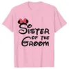 T-shirts masculins Bridal Shower Wedding Party Tshirt Team Bride T-shirt Friend Group Family T chemise de fiançailles féminine Bachelorette Party Top T240506